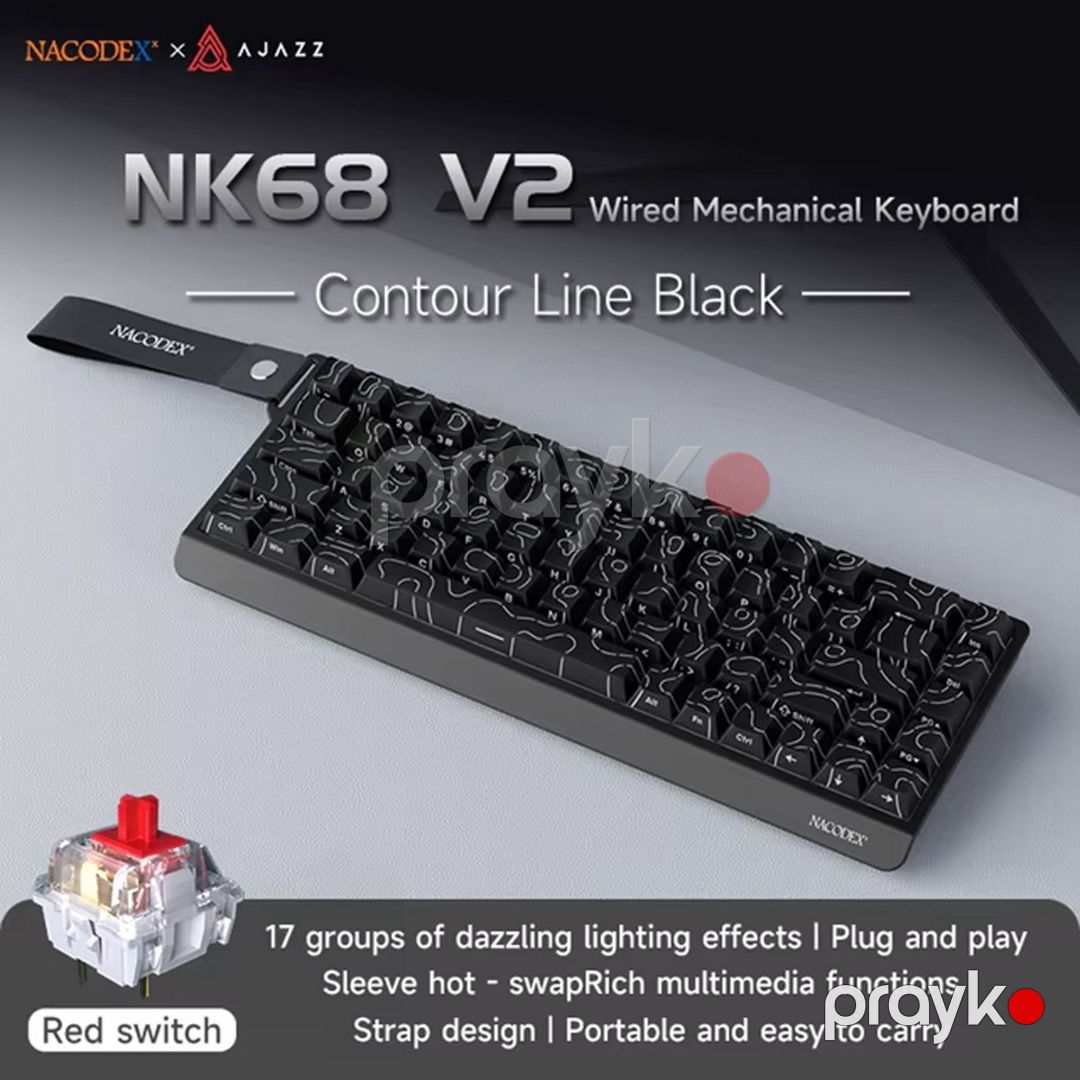 Oyun klaviaturası Ajazz NK68 V2 - Black Contour — Periferik cihazlar, Bakı (5)
