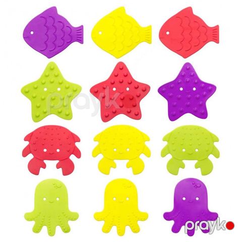 Vanna üçün uşaqlar üçün xalça dəsti Roxy Kids, 12 əd, 14x14 sm, TEP, rəngbərəng — Bakı