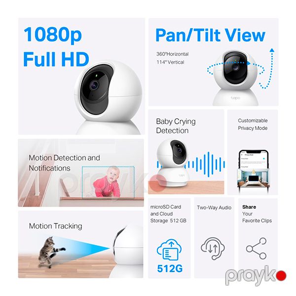 TP-Link Tapo C200 Security Camera Ağ — Mallar, Bakı (2)