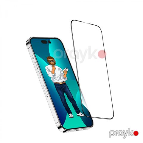 Green Lion 3D Corning Pro Screen Protector for iPhone 15 Pro Max - Clear Şəffaf — Bakı