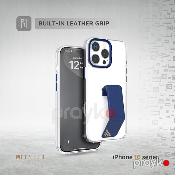 Levelo Graphia IMD Silicone Grip Case For iPhone 16 Pro Max (LVLGIS16PMBL) Blue — Mallar, Bakı (2)
