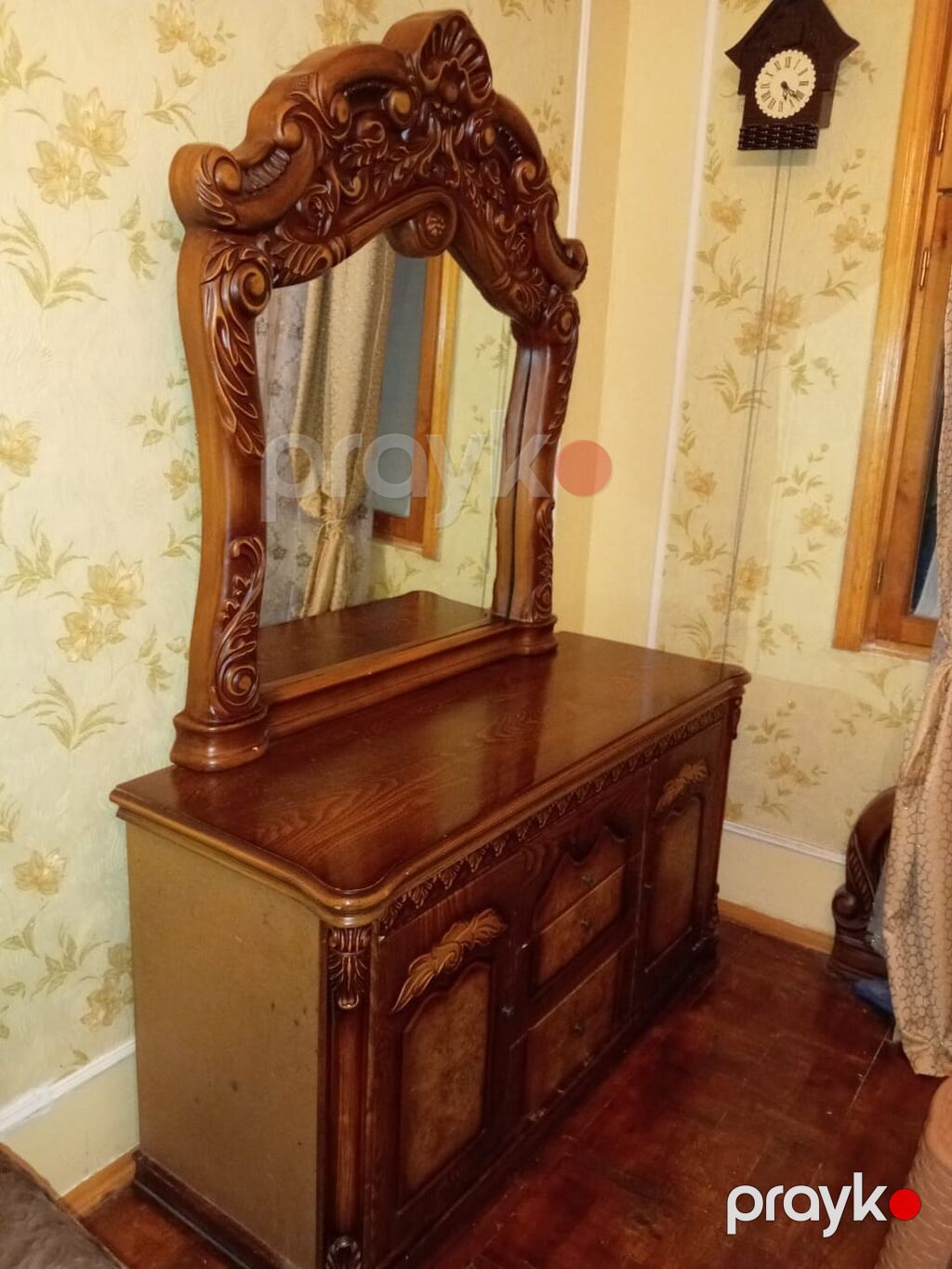 Klassik üslubda taxta konsol və güzgü dəsti - Material: massiv ağac — Komodlar və tumbalı, Sumqayıt (3)