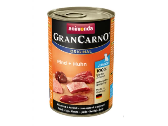 Mal əti və toyuq əti ilə bala itlər üçün Gran Carno Junior, 400 q — Bakı