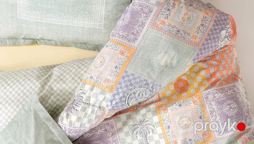 Yataq dəsti Yataş Havanna, yorğan üzü 200x220 sm, mələfə 240х260 sm, yastıq üzü 50x70 sm (2 əd), ikinəfərlik, pambıq, rəngbərəng — Mallar, Bakı (2)