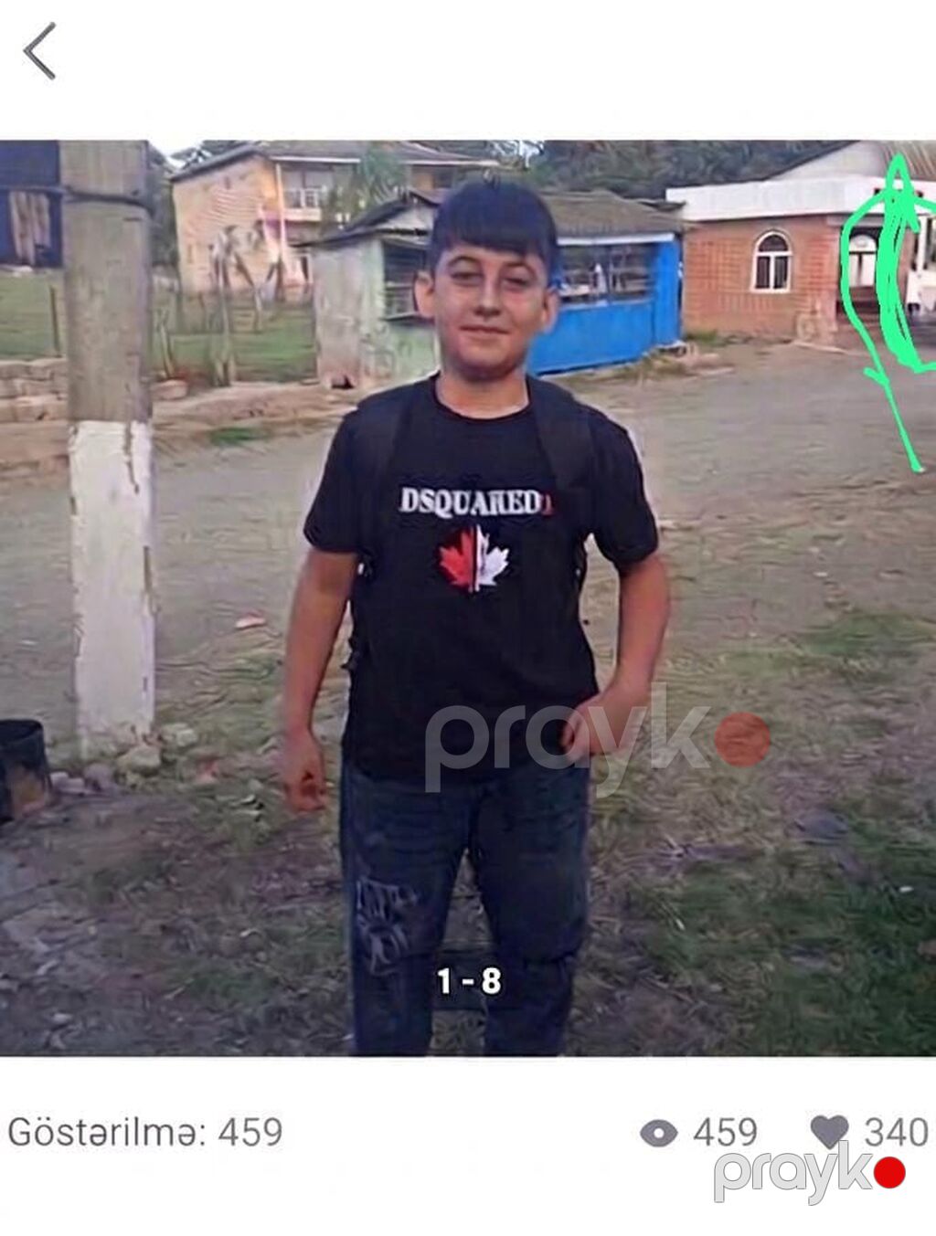Məhsul: “Dsquared” yazılı uşaq köynəyi - Növ: Qısaqoll T‑şört - Rəng — Uşaq geyimi, Masallı (2)