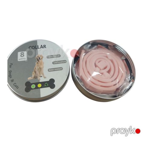 İtlər üçün birə əleyhinə boğazlıq C-008, açıq çəhrayı, plastik — Bakı