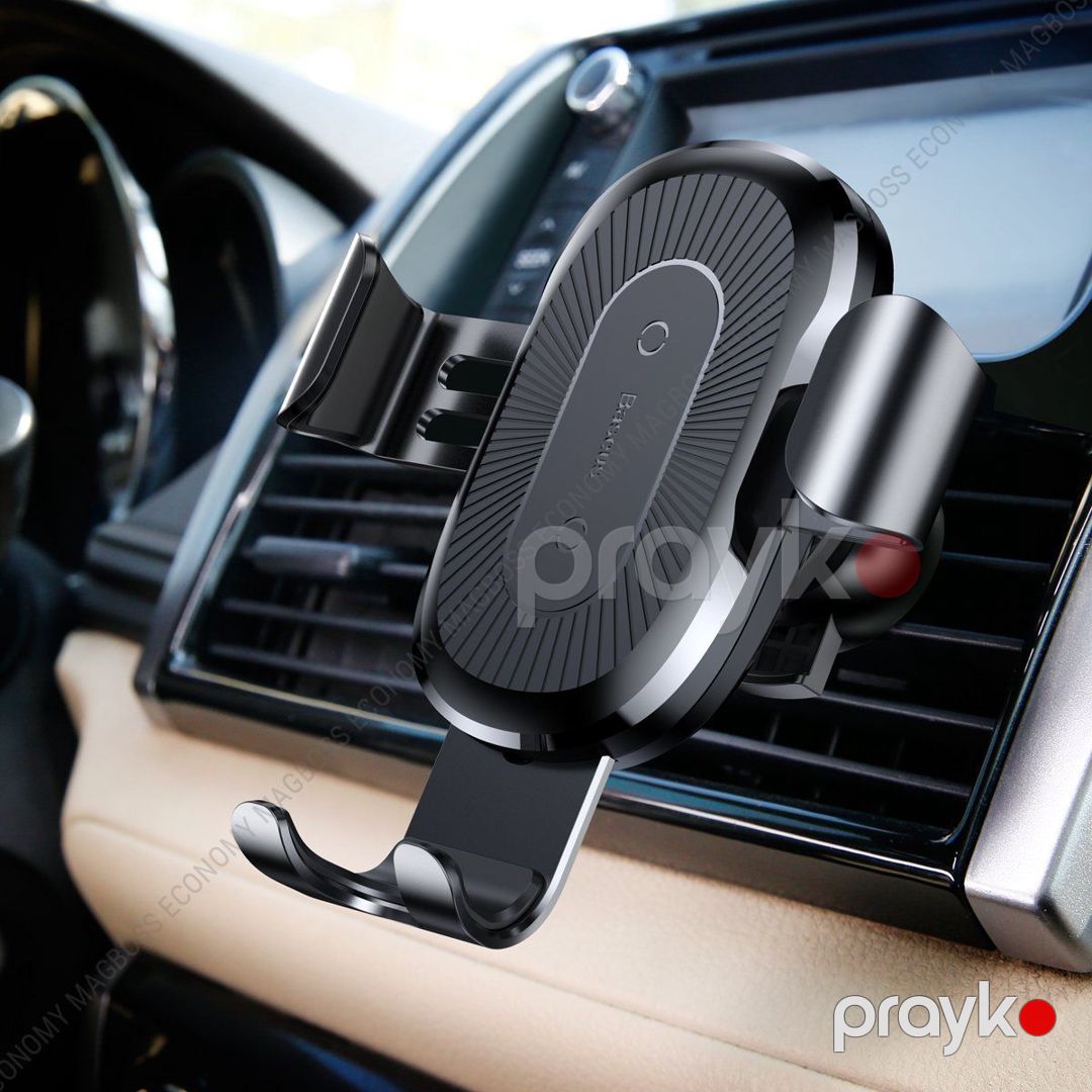 Baseus Car Holder Mount & Wireless Charger Wxyl-boa Black — Mallar, Bakı (3)