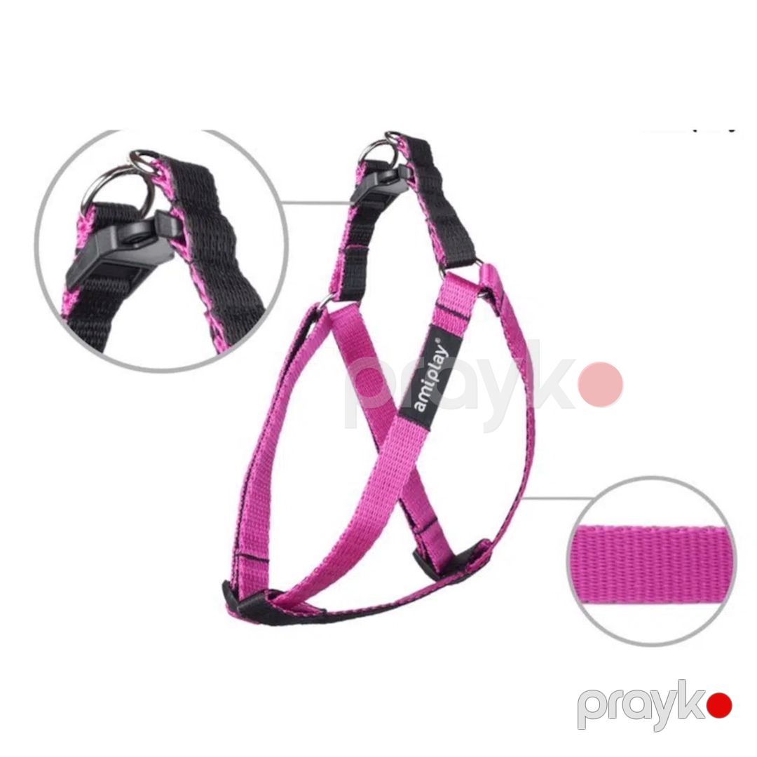 İtlər üçün qayış Amiplay Twist, ölçü L, 40-75 sm, çəhrayı — Mallar, Bakı (2)