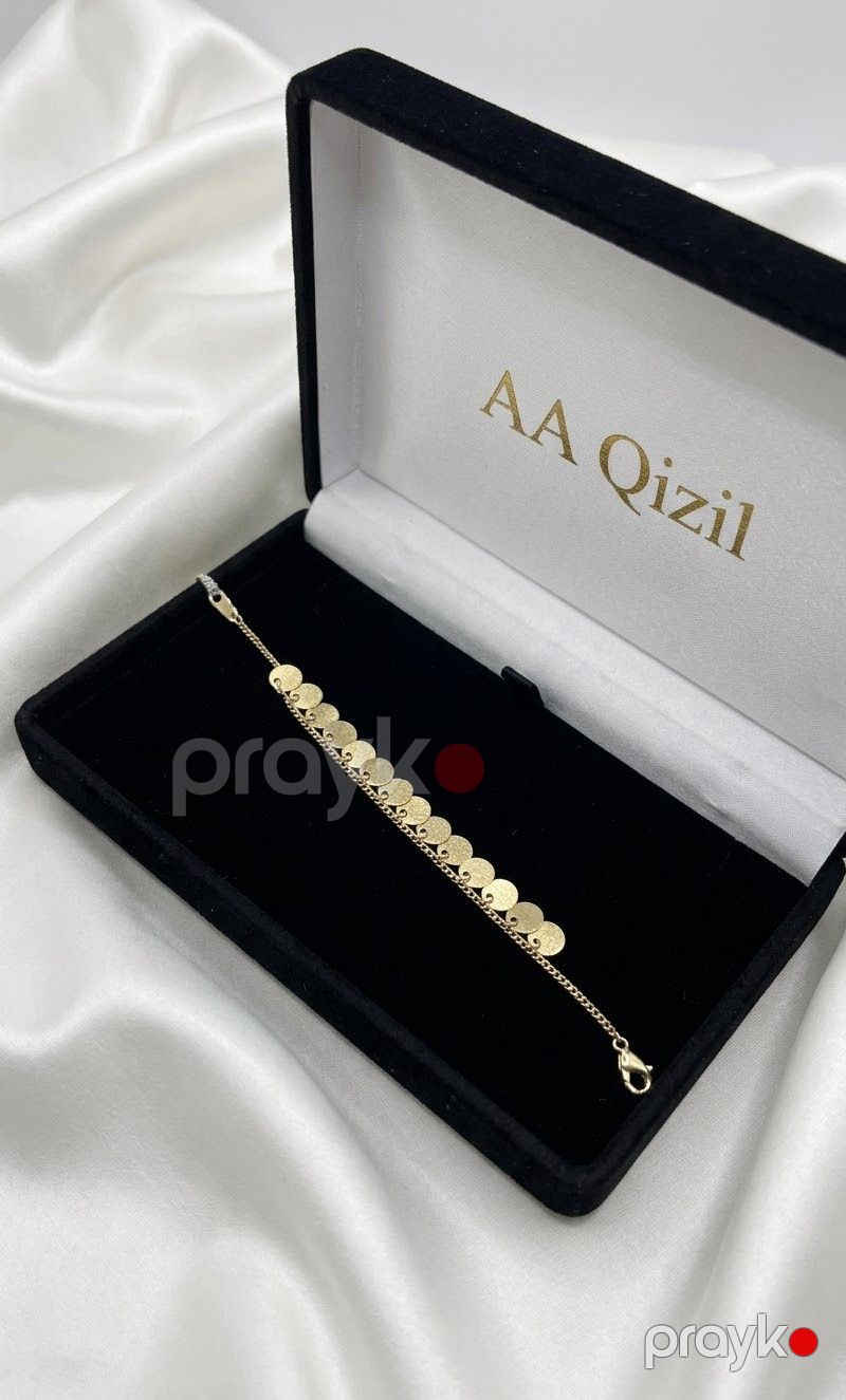 Qadınlar üçün qolbaq AA qizil, qızıl 585 əyar — Mallar, Bakı (2)