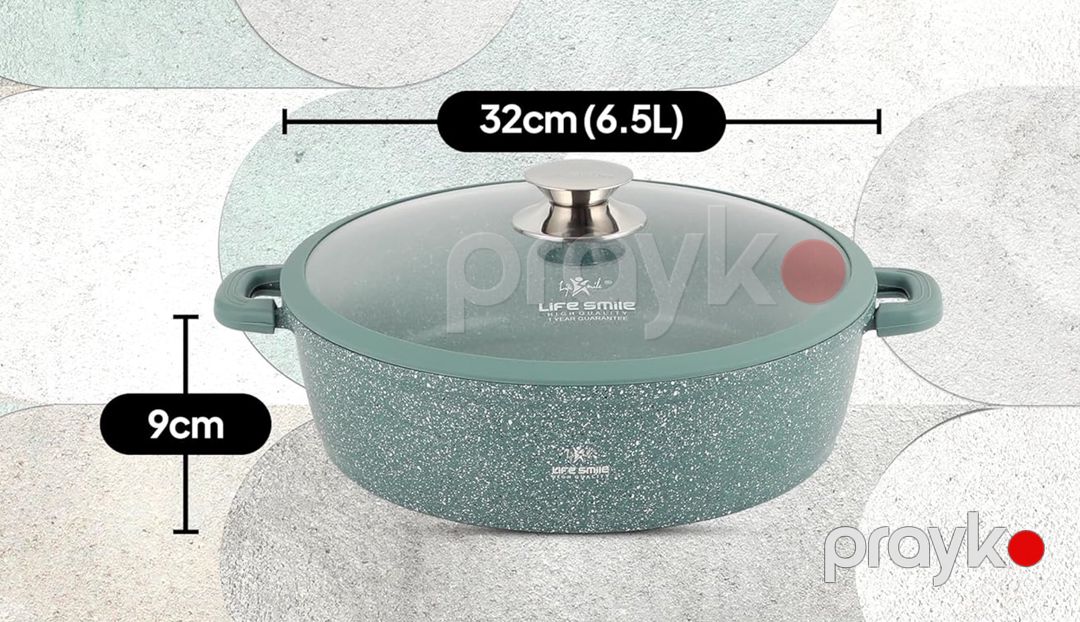 Tava Life Smile EMSA040, qranit, yaşıl, 32 sm — Mallar, Bakı (2)