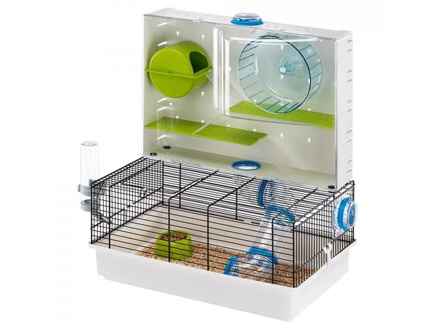 Ferplast Olimpia Qara rəngli oyun tunelləri və oyun sahəsi olan hamster qəfəsi, 46 x 29.5 x 54 sm — Bakı