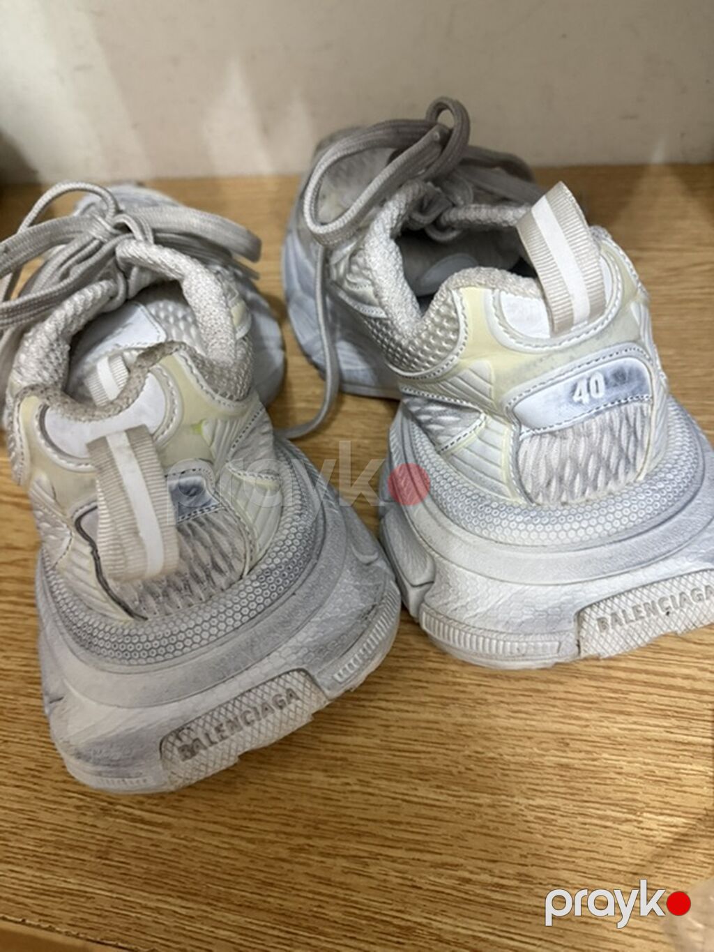Balenciaga Track tipli idman ayaqqabıları - Rəng: açıq boz/ağ — Krossovkalar, Bakı (2)