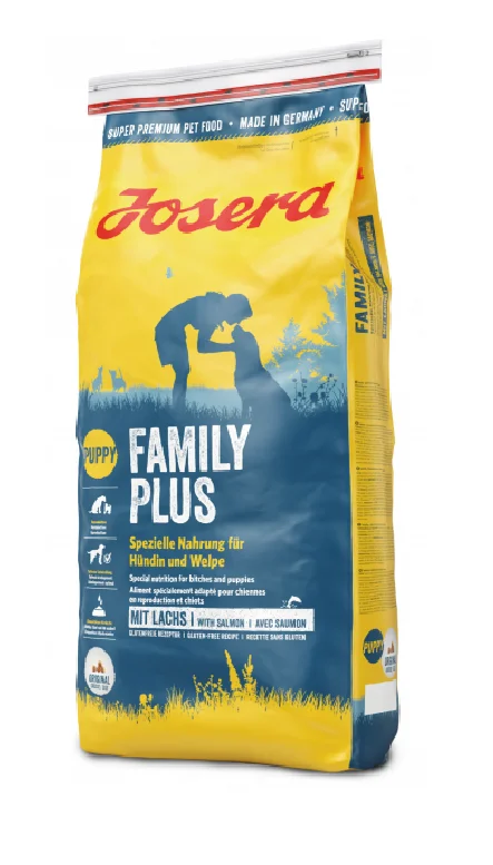 Josera Family Plus, hamilə və süd verən itlər, həmçinin 8 həftəyə qədər böyüyən bala itlər üçün tam yem, qızılbalıqla (çəki ilə) — Bakı