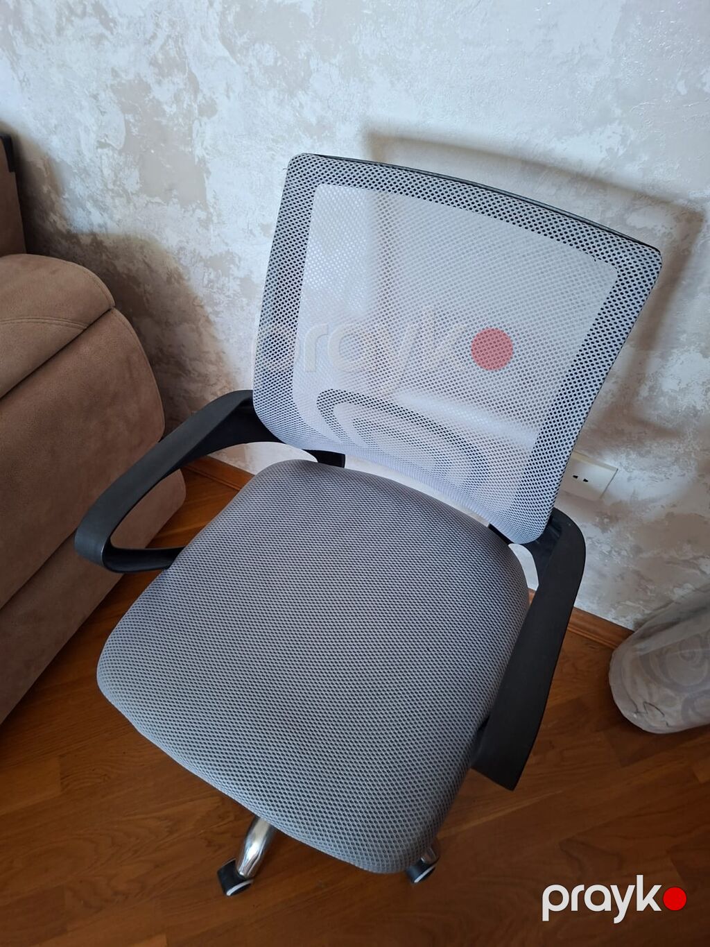 Mesh ofis kreslosu - Rəng: boz (mesh parça) - Arxa hissə: nəfəsalan — Ofis mebeli, Bakı (3)