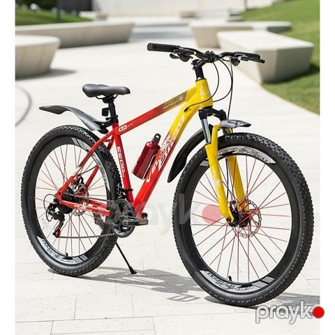 Mountain Bike Vıpvelostrım X26 Metal Frame Disc Brake Red/Yellow — Bakı