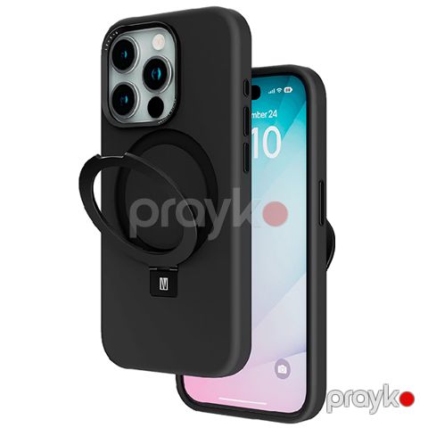 Levelo Iris Pro Liquide Silicone Case for iPhone 15 Pro Black — Bakı