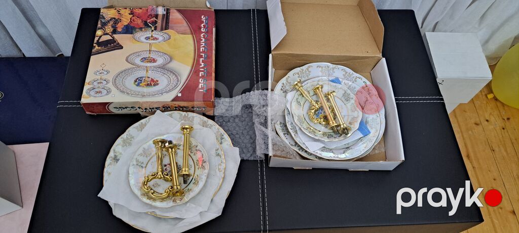 Tort və şiriniyyat qabı, rəng - Ağ, Farfor — Süfrə qabı, Gəncə (2)