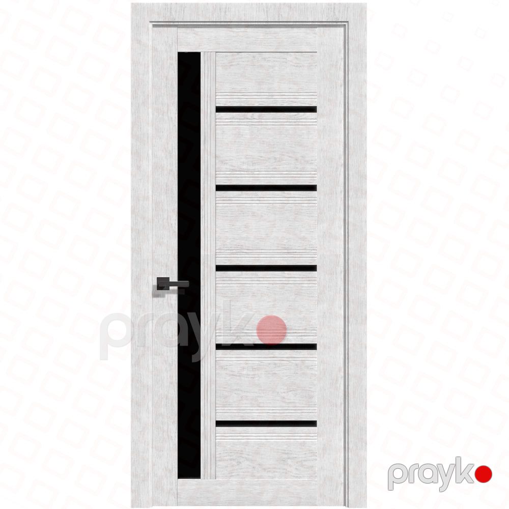 Qapı vdk qara şüşəli ağ qraf daxili 80X220 — Tikinti materialları, Bakı (2)