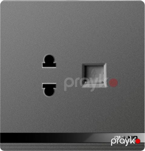 Aulmo karbon gray 1LI TELEFON+1LI razetka — Bakı