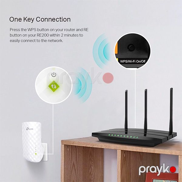 TP-Link Range Extender AC750 RE200 Ağ — Mallar, Bakı (3)