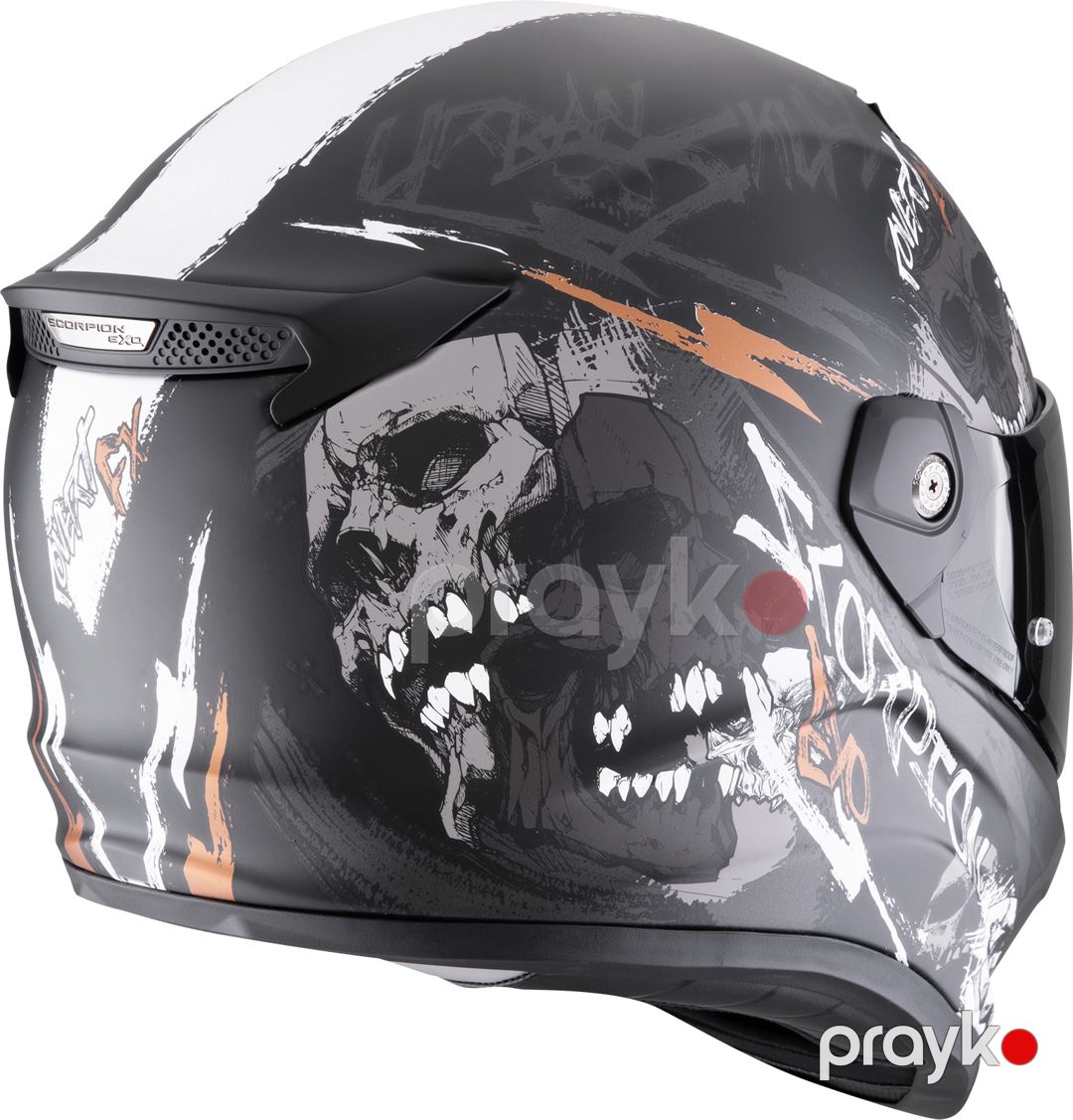 Motosikl dəbilqəsi Scorpion Covert FX Skullz Matt, qara/boz, ölçü XL — Mallar, Bakı (2)