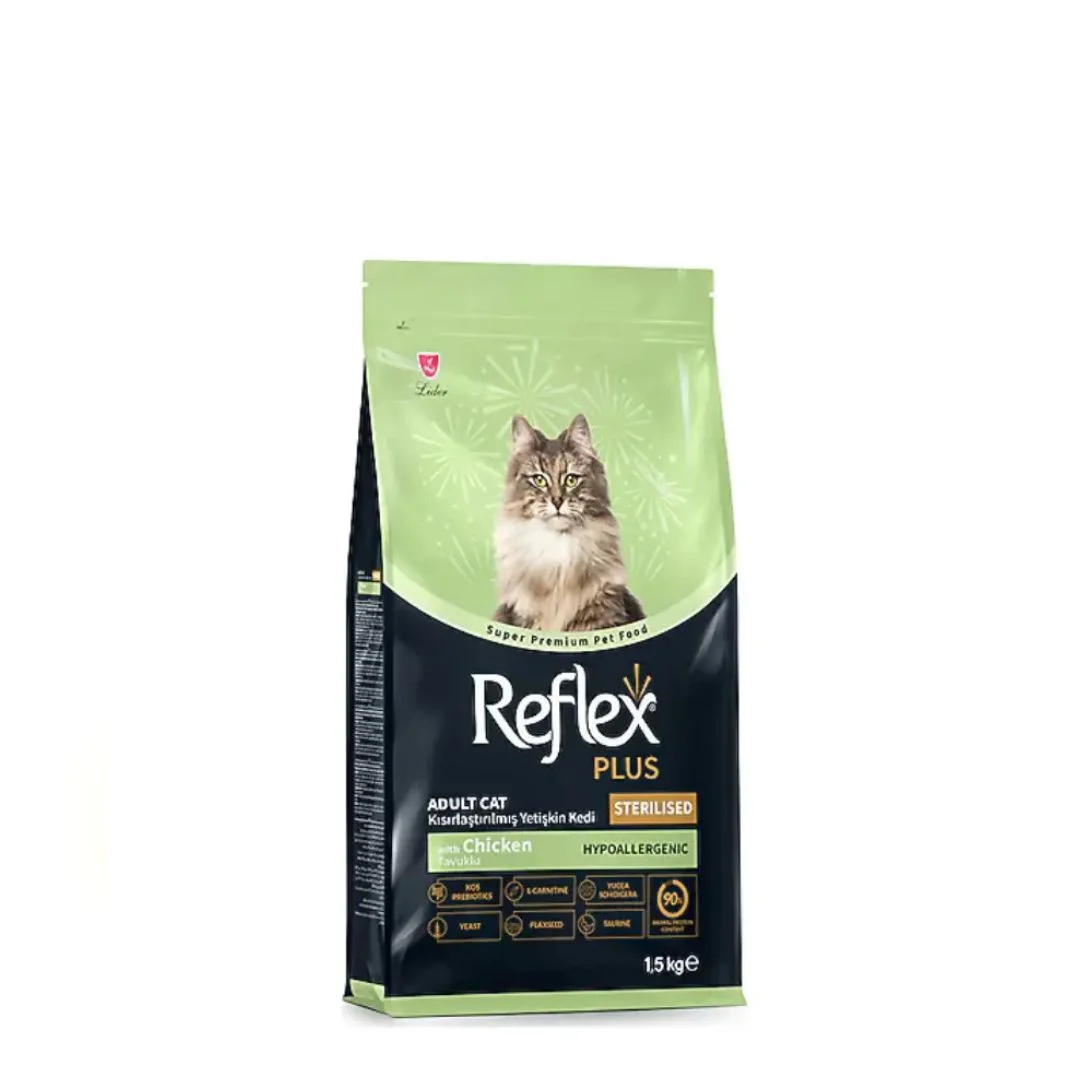 Reflex Plus Sterilised, sterilizə və kastrasiya olunmuş pişiklər üçün quru yem, toyuq dadı ilə (çəki ilə) — Bakı