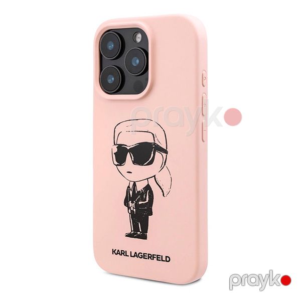 Karl Lagerfeld TPU Silicone Hard Case with ikonik Graffiti Logo For iPhone 16 Pro Max (KLOHCP16XPNYKGRTP) Pink — Mallar, Bakı (5)