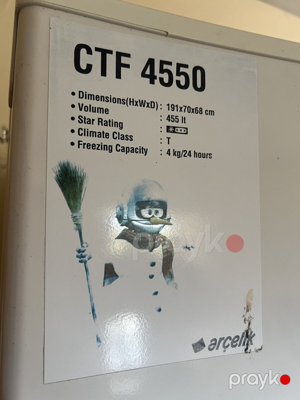 Arçelik CTF 4550 iki qapılı soyuducu - Ümumi həcmi: 455 litr — Soyuducular, Naxçıvan (3)