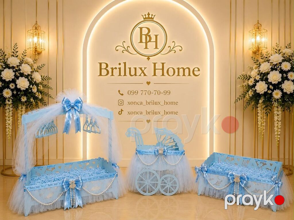 Brilux Home – Xonça və Pampers səbəti - Yeni doğulan və baby shower — Bayram məmulatı, Sumqayıt (2)