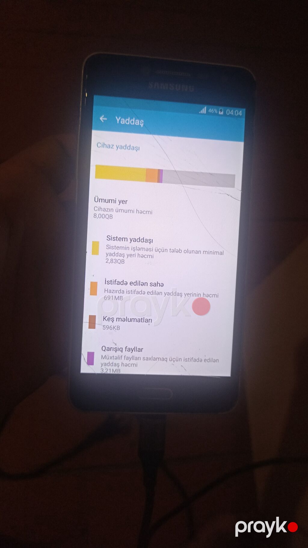 Samsung 8 GB, rəng - Boz, Sensor — Samsung, Bakı (3)