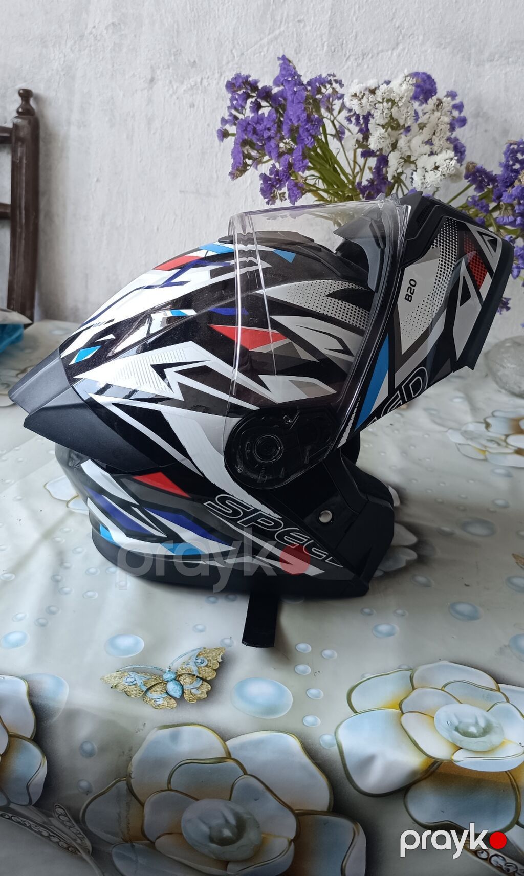 Moto dəbilqə – Sasıque B20, “Speed” dizaynlı - Tip: Modular/çənə — Motosiklet geyimi, Bakı (2)