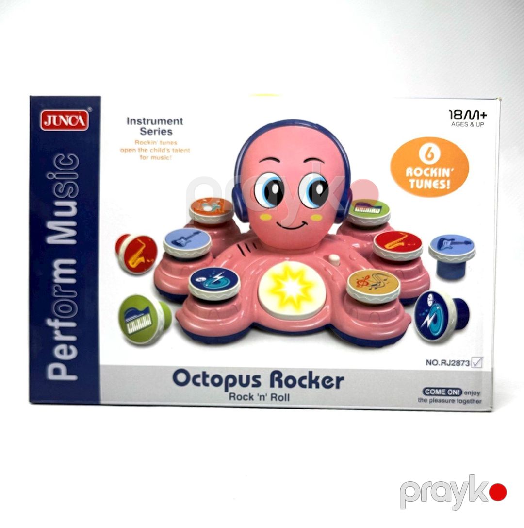 Musiqili oyuncaq Octopus Rocker RJ2873, plastik, 18+ ay — Mallar, Bakı (2)