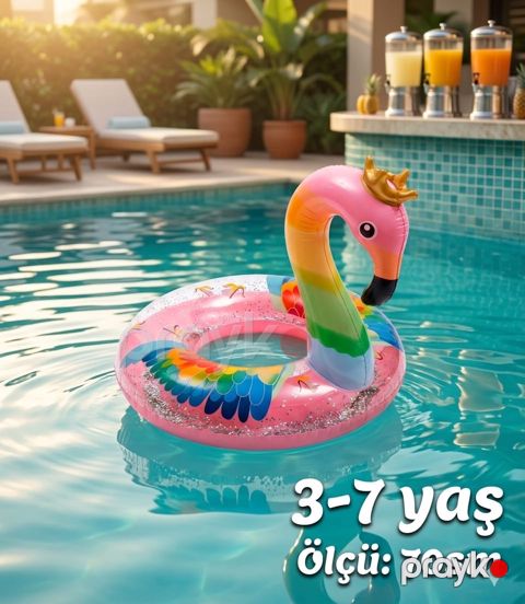 Şişmə halqa Flamingo, çəhrayı, 70 sm — Bakı