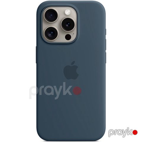 iPhone 15 Pro Silicone Case with MagSafe (MT1D3ZM) Storm Blue — Bakı