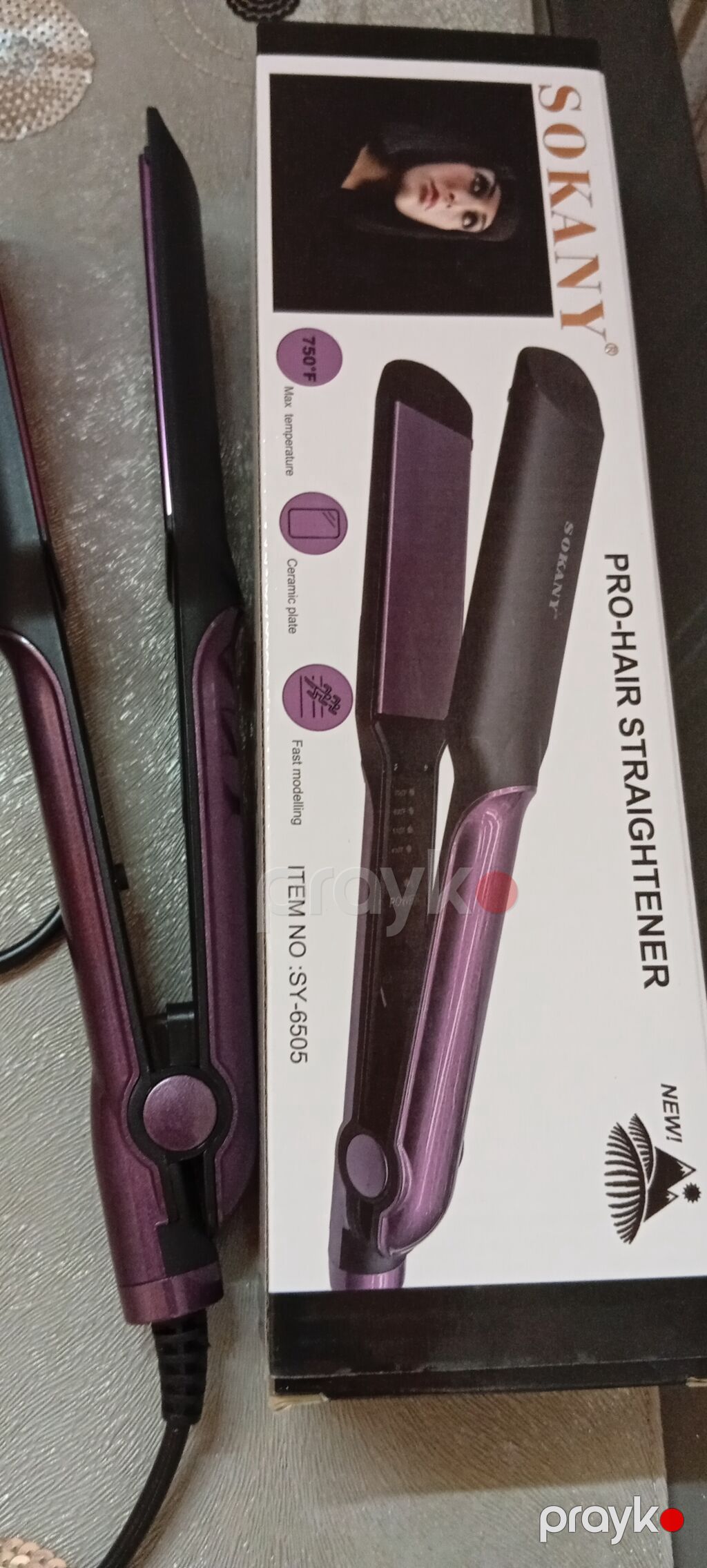 Sokany Pro-Hair Straightener (Model: SY-6505) - Geniş plitəli saç — Saç burmağa və düzəltməyə, Bakı (3)