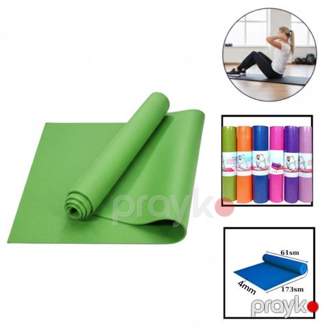 Yoga üçün mat 0165, yaşıl, 173x61 sm, 4 mm — Bakı