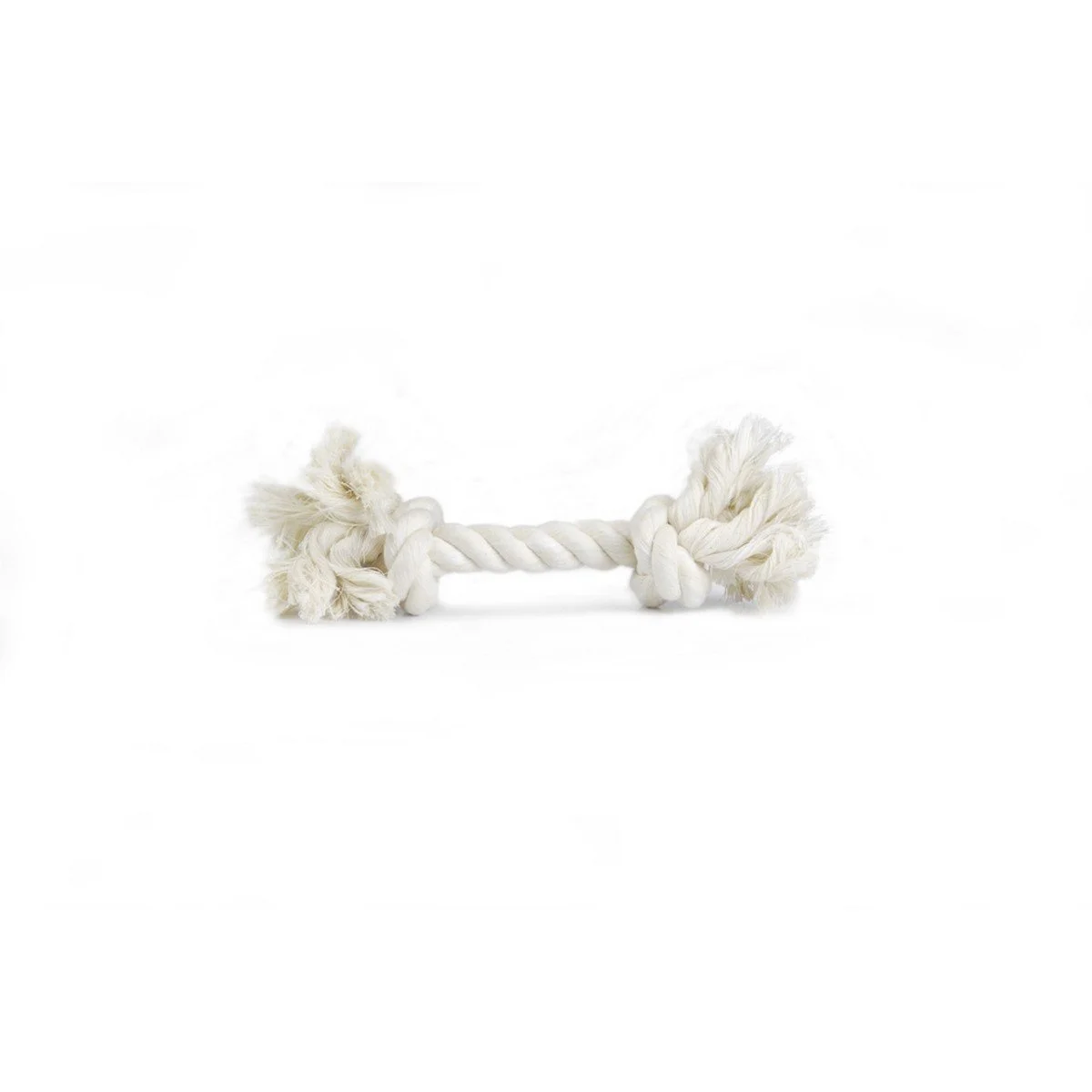 Beeztees Flossy rope, white cotton oyuncaq ip ilə iki düyün ilə itlər üçün, kiçik, 32 sm, 125 g — Bakı