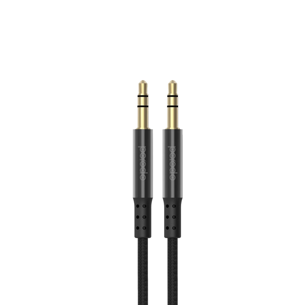 Porodo Audio Cable Braided Metallic Black — Bakı