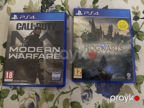 PS4 Hogwarts Legacy, Call of Duty: Modern Warfare oyun diskləri — Bakı