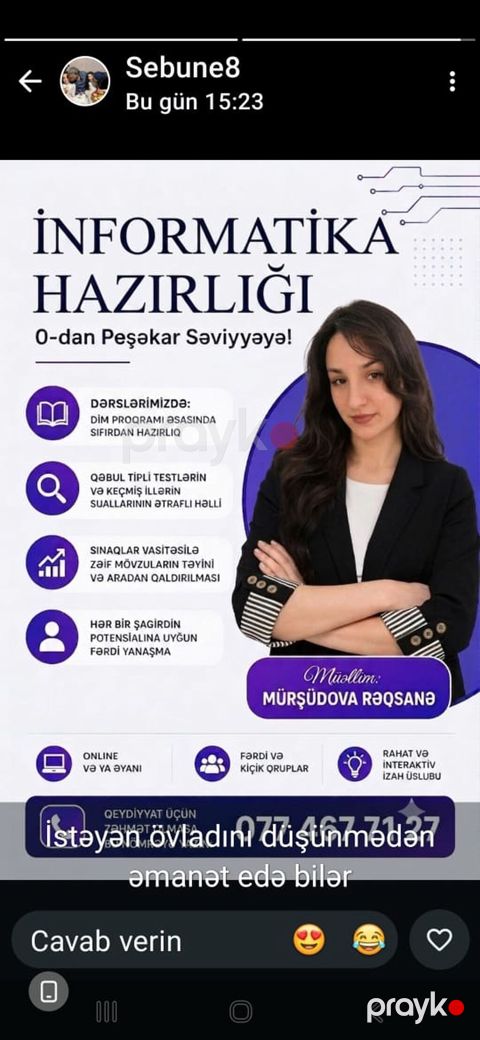 Kompüter kursu: Proqramlaşdırma, Onlayn — Qax