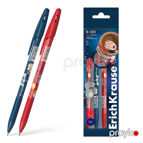 Qələm Erichkrause 4-Lü Dəst R-301 Stick&Grip Приключения Пети И Волка 0.7 — Bakı