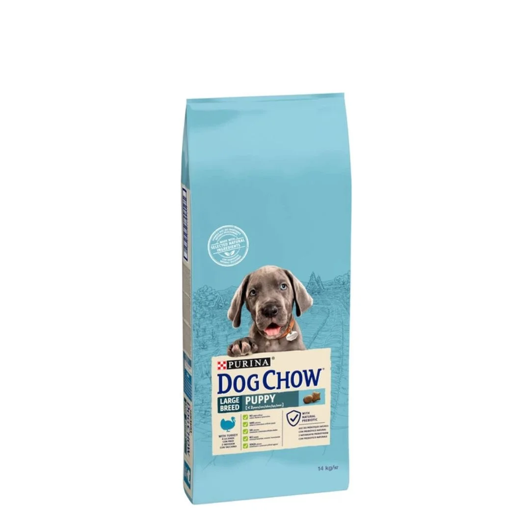 Dog Chow Puppy, iri cins it balaları üçün hind toyuğu ətli quru yem (çəki ilə) — Bakı