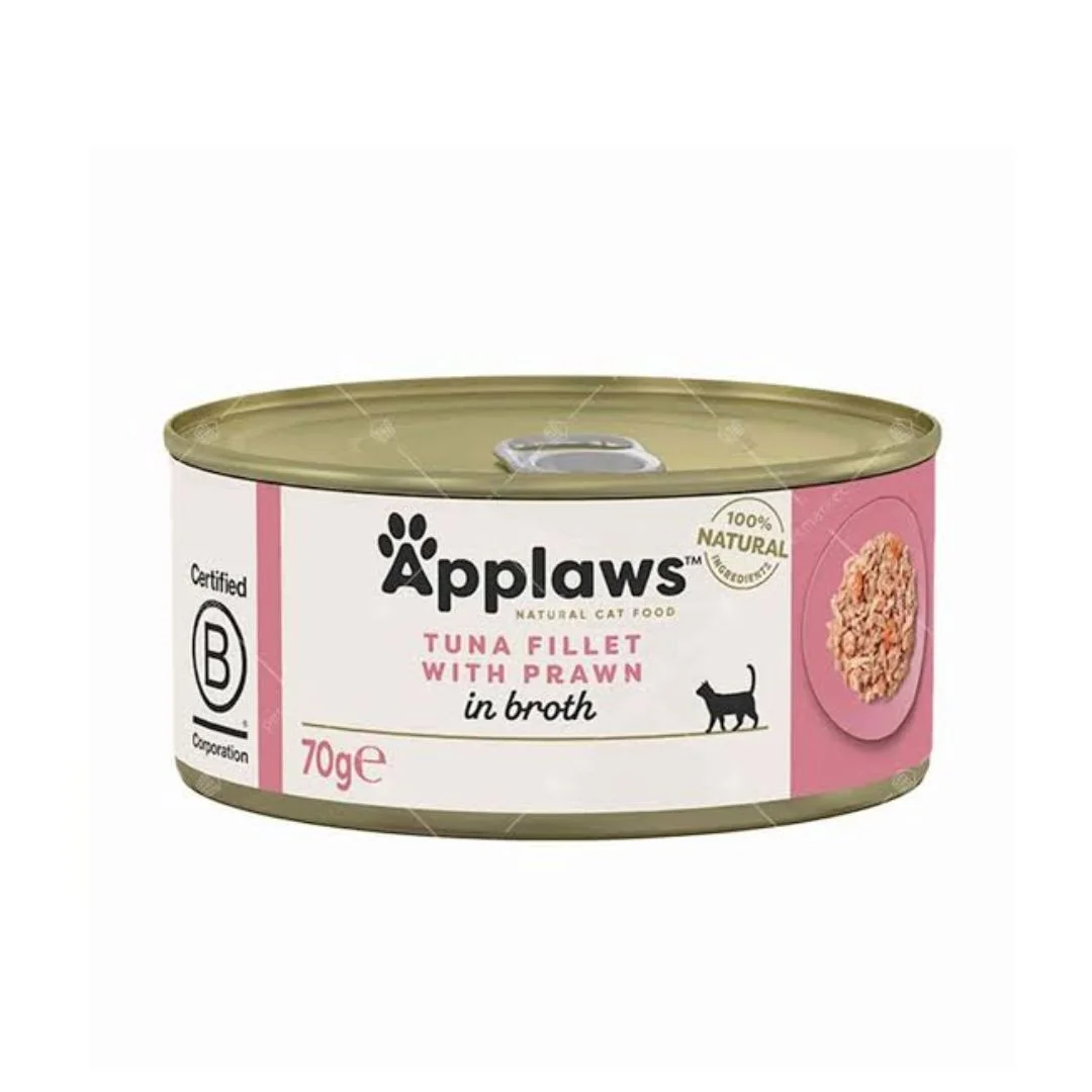 Applaws Pişiklər üçün krevetli tuna filesi, tuna və karides ilə, 70 q — Bakı
