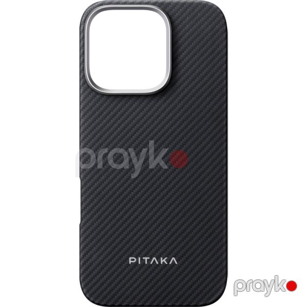 Pitaka Ultra Slim Case For iPhone 16 Pro (KI1601PA) Black/Grey — Mallar, Bakı (2)