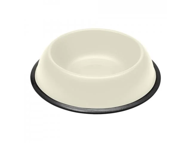 Ferplast Mıra KC 78 paslanmayan polad it qabı, ağ, 28 x 7 sm, 1.5 l — Zoo.az — Heyvan malları