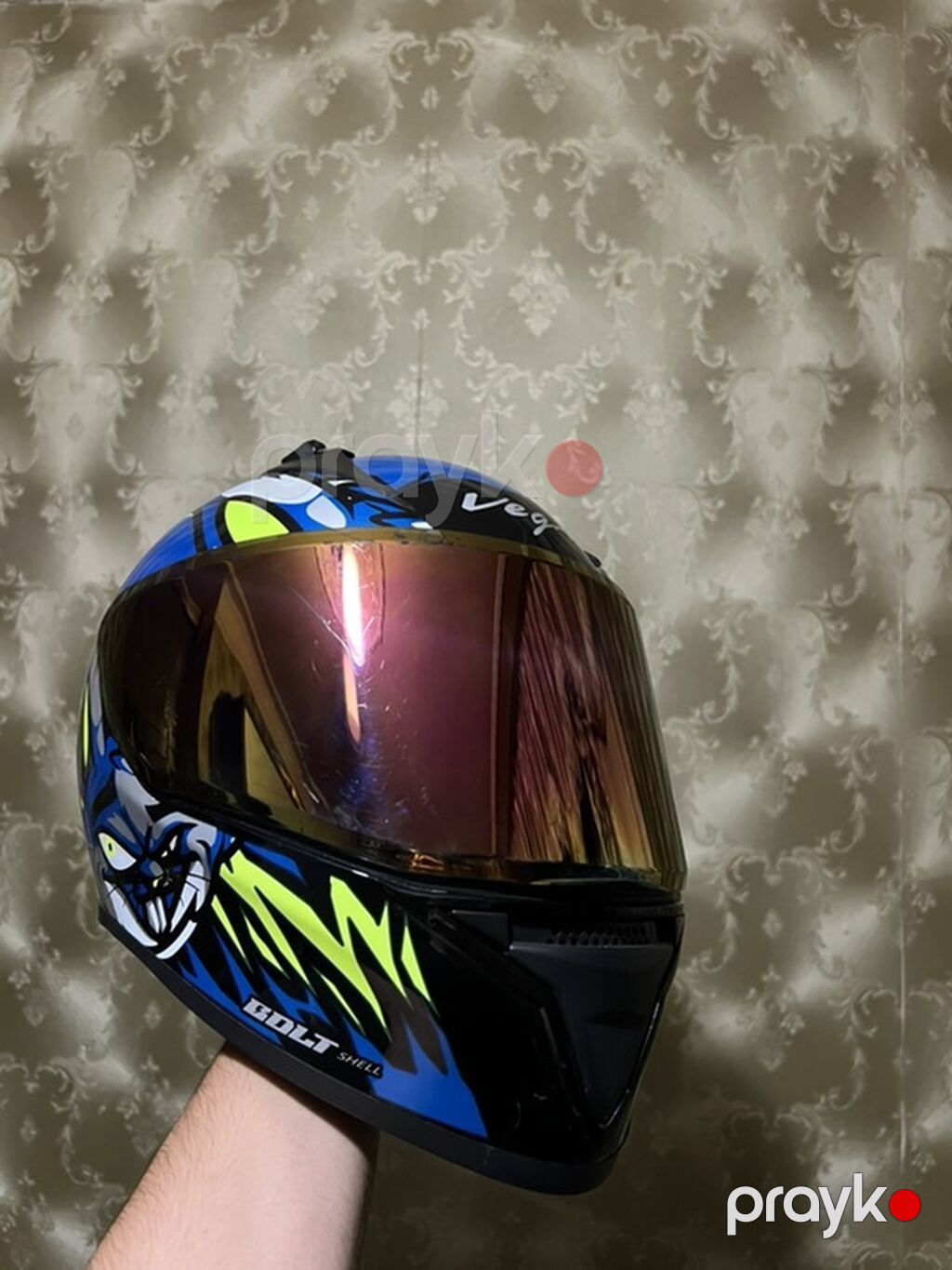 Mototkask – tam üzlü (full-face) model - Brend/model yazıları — Motosiklet geyimi, Bakı (3)
