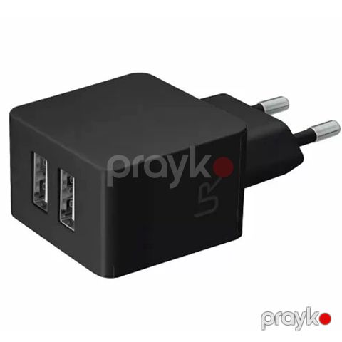 Adaptor Trust Dual Smartphone Wall Charger – black (20147) — Bakı