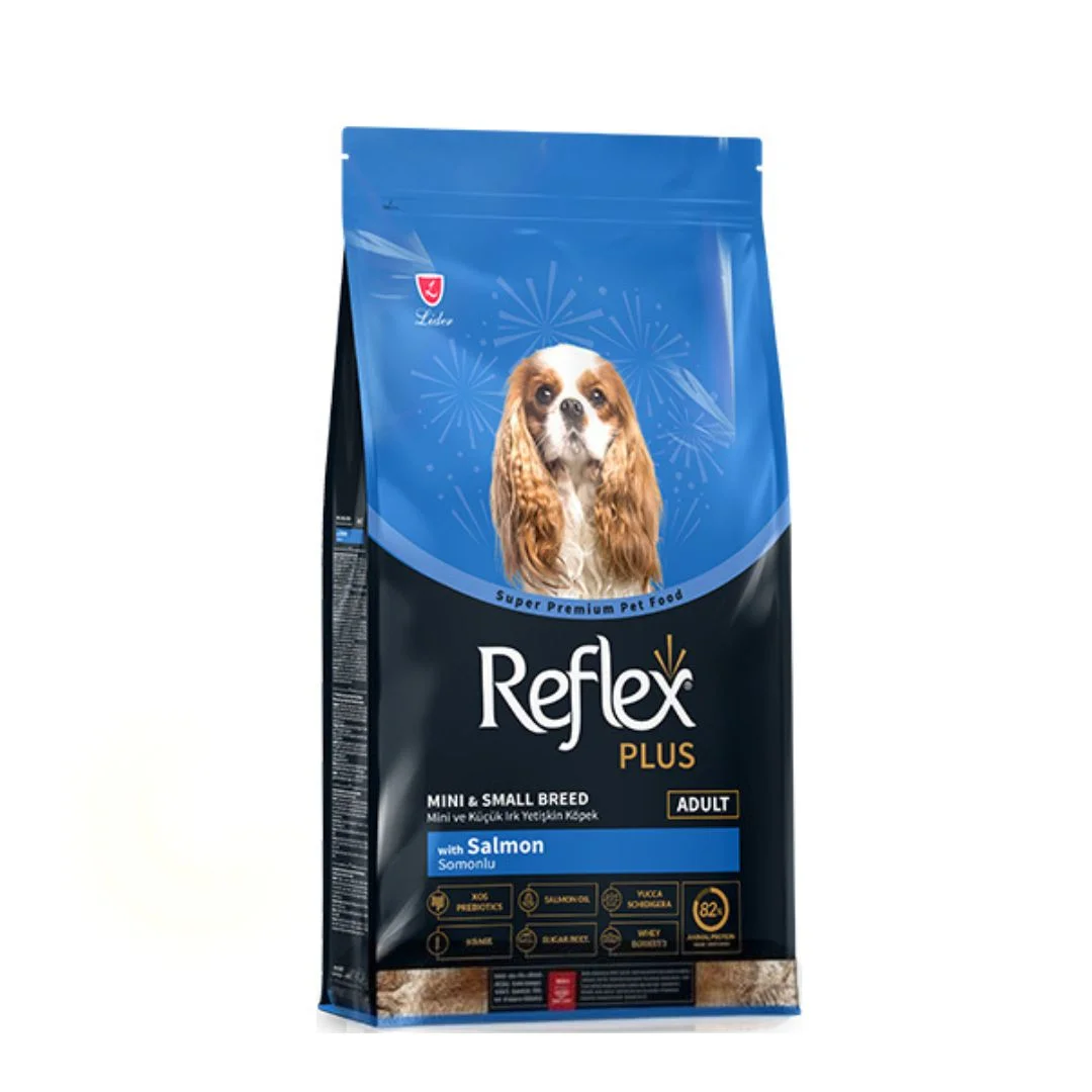 Reflex Plus Mini & Small Adult Salmon, balaca və kiçik cinsli itlər üçün quru yem, qızılbalıq ilə (bütöv kisə, 8 kq) — Bakı
