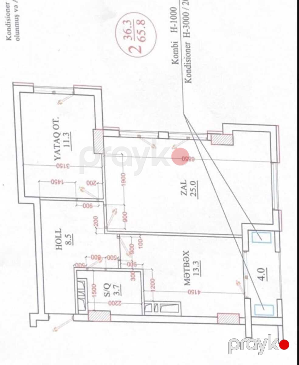 Satılır 2 otaqlı yeni tikili 66 m² — Mənzil, Bakı (2)