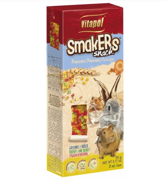Dovşanlar və gəmiricilər üçün Vitapol Smakers popkorn 90 qr — Bakı